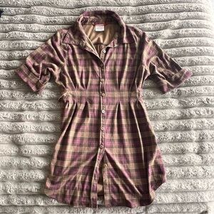 Vintage UNIONBAY Plaid Shirt in Brown and Purple